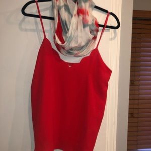 Allison Joy Red Tank and Scarf Medium